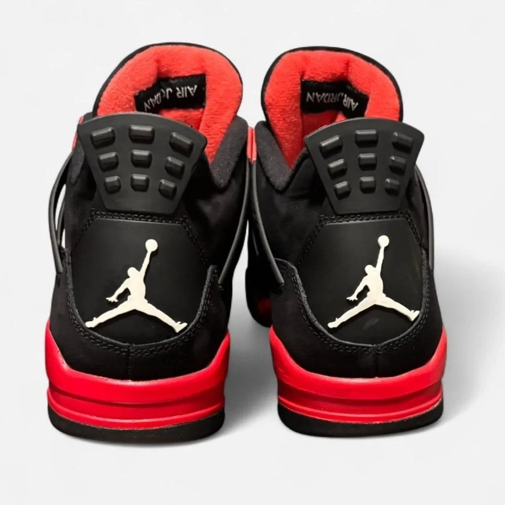 Authentic ‘Red Thunder’ Jordan 4 retro. size 9 men’s *Like New* w/box. - Picture 4 of 8